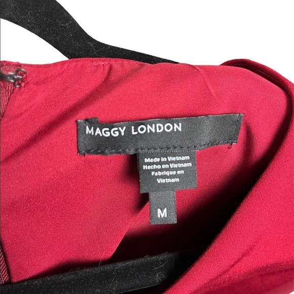 Maggy London Woman’s Carolyn Midi Red Dress / Size-Medium - Picture 10 of 16